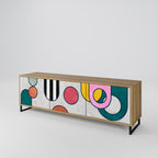 COOL STORY 3-Door TV Stand in Oak Effect