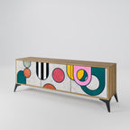 COOL STORY 3-Door TV Stand in Oak Effect