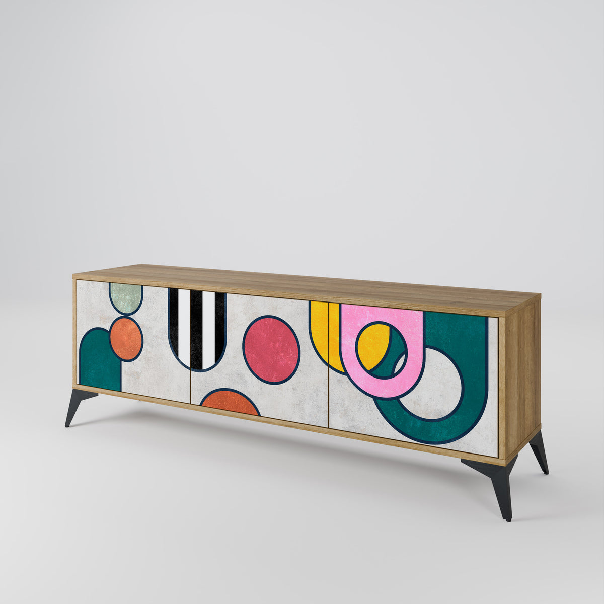 COOL STORY Mueble de TV de 3 Puertas