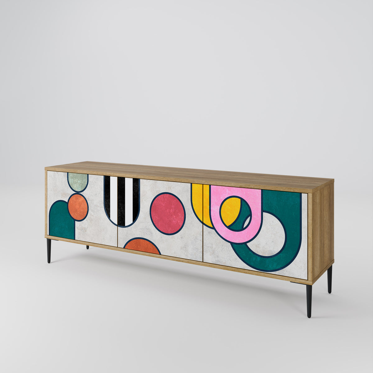 COOL STORY Mueble de TV de 3 Puertas