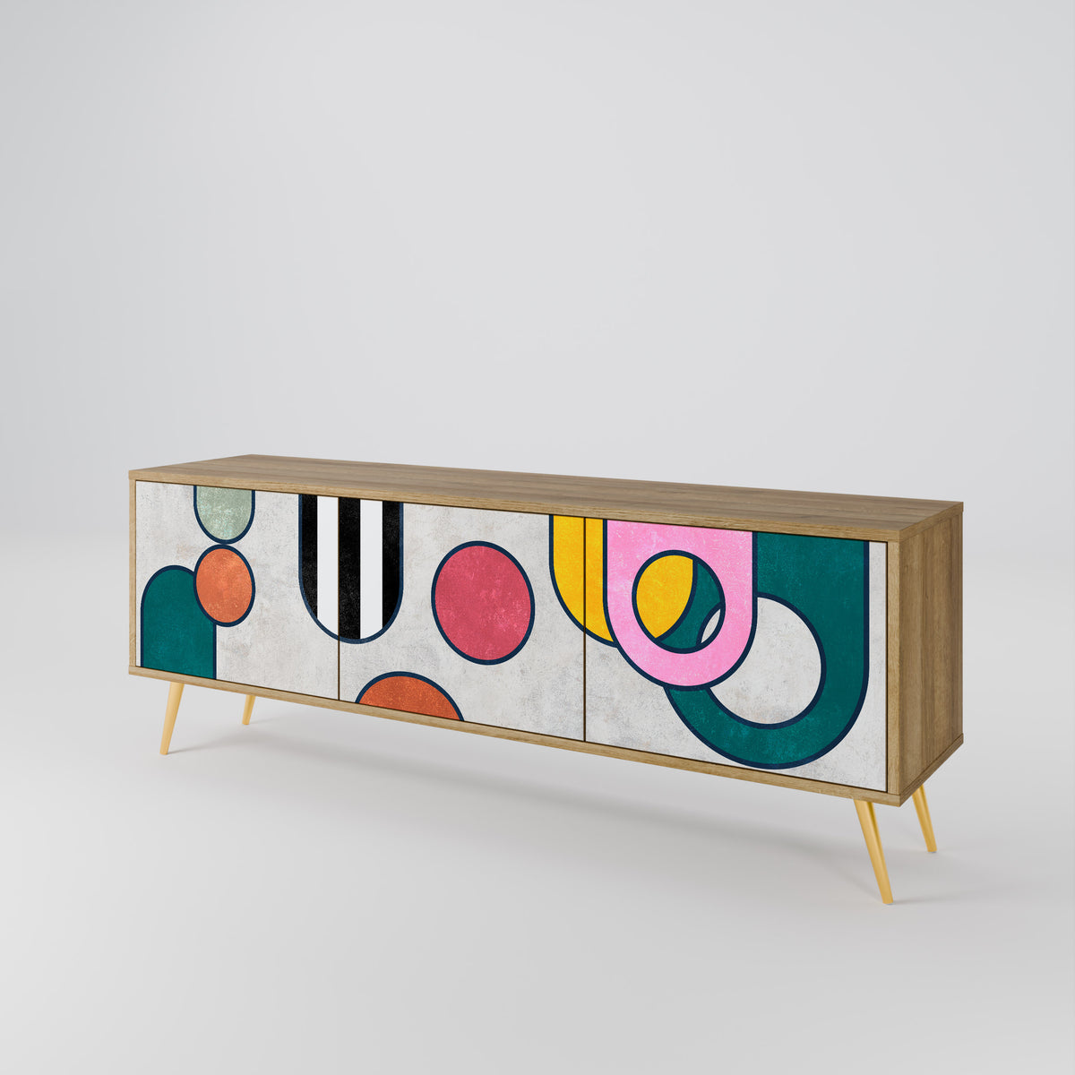 COOL STORY Mueble de TV de 3 Puertas