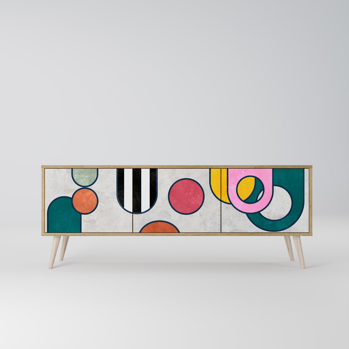 COOL STORY Mueble de TV de 3 Puertas