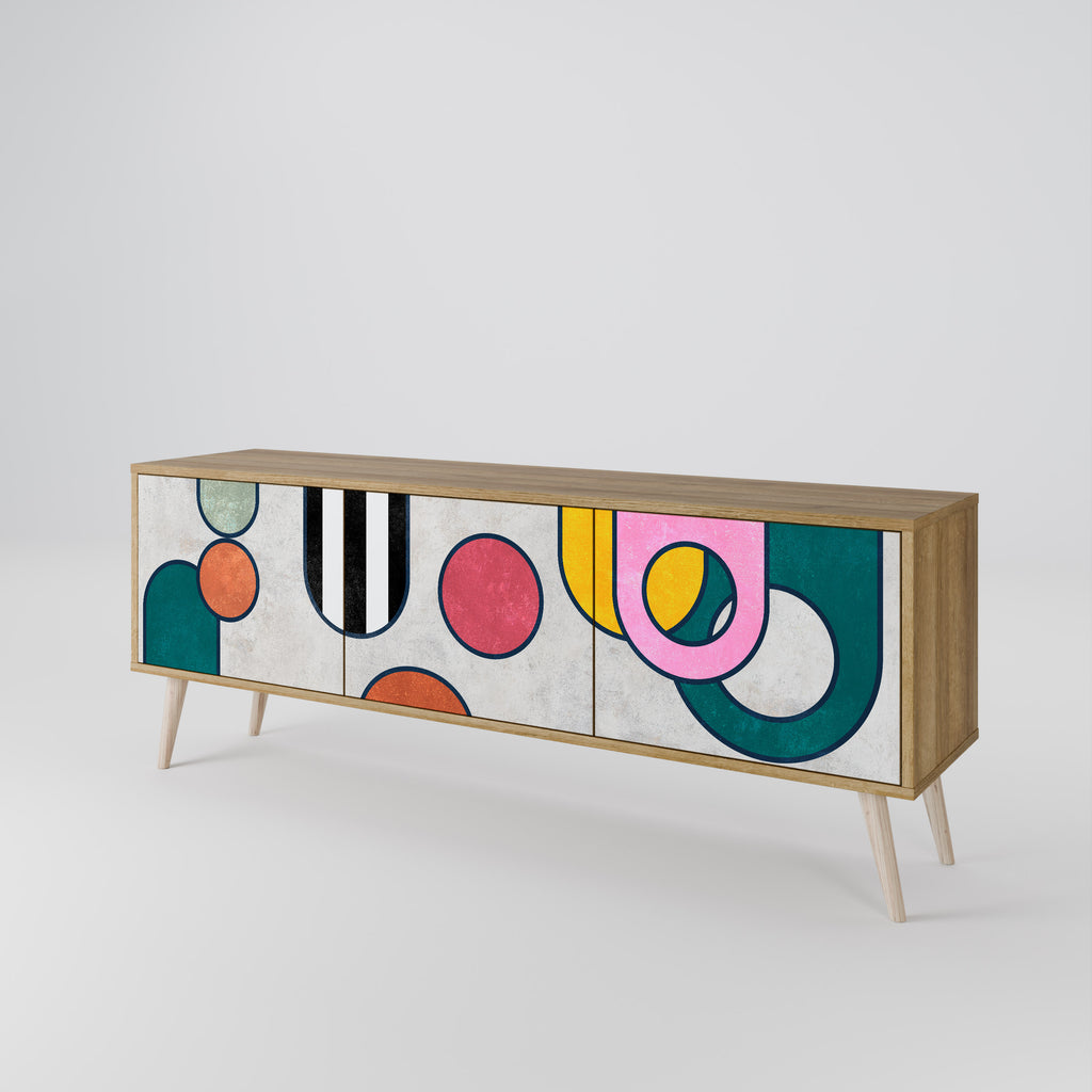 COOL STORY Mueble de TV de 3 Puertas