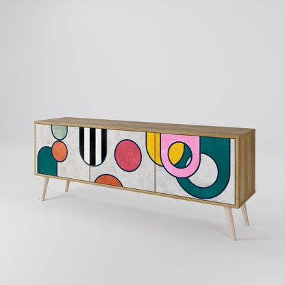 COOL STORY Mueble de TV de 3 Puertas