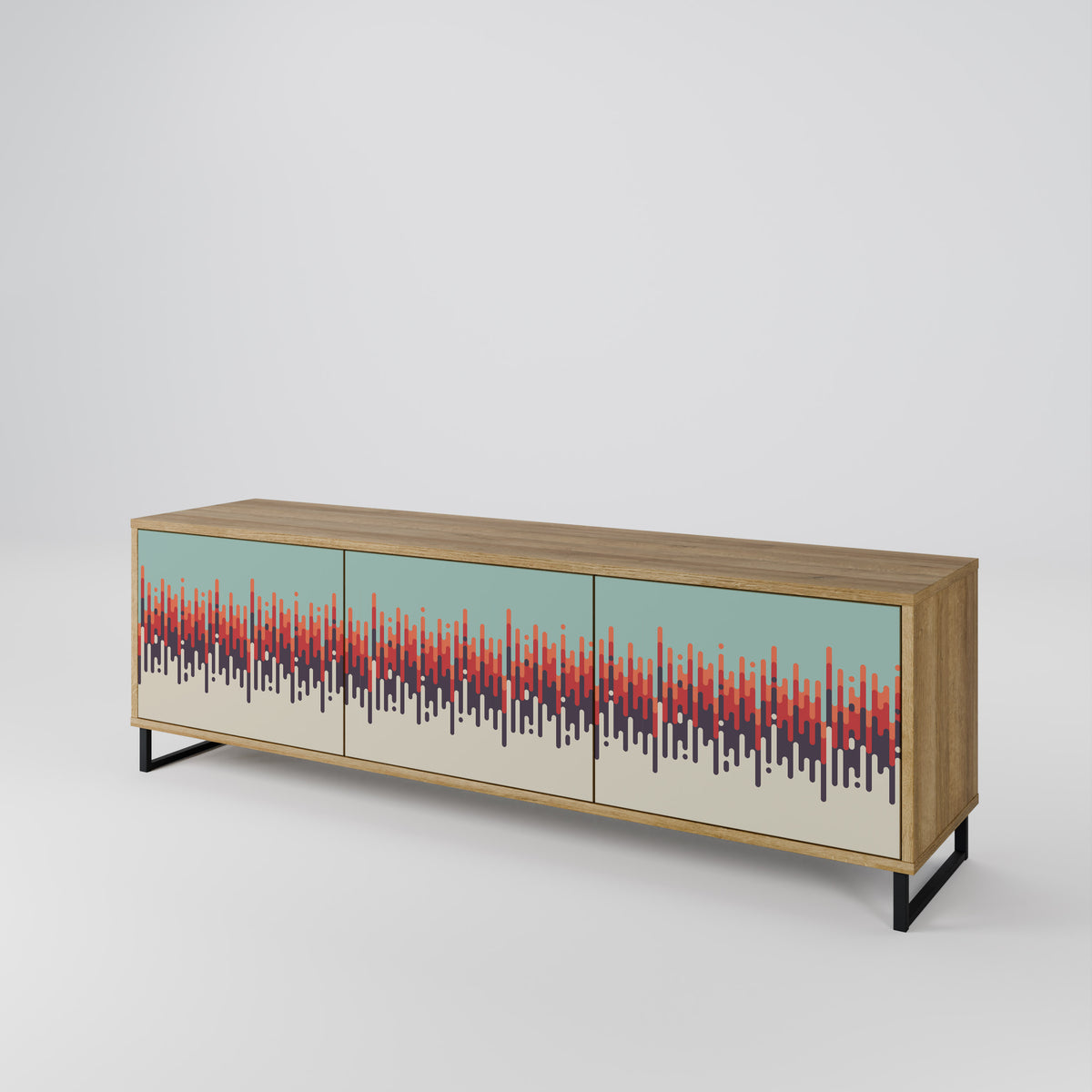 CHROMA CONTOURS Mueble de TV de 3 Puertas