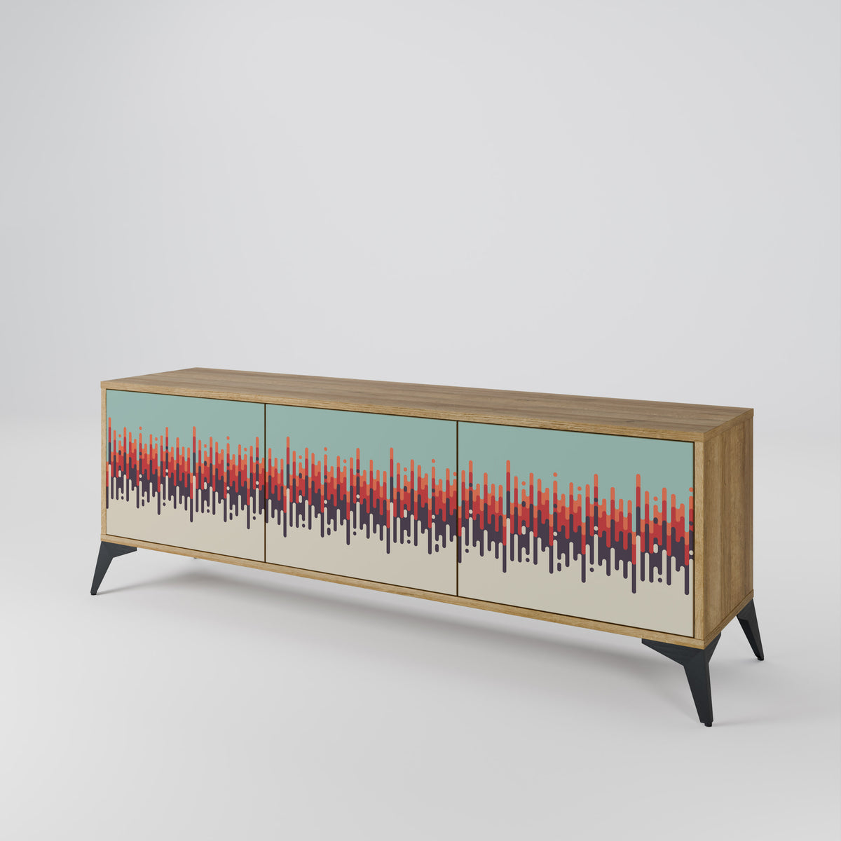 CHROMA CONTOURS Mueble de TV de 3 Puertas