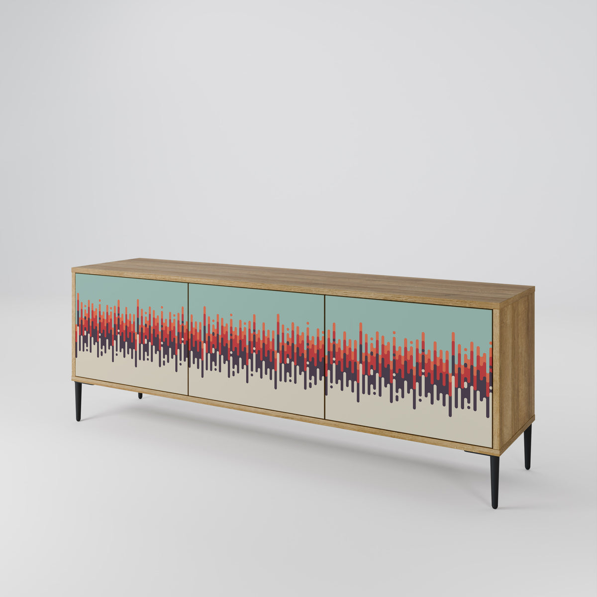 CHROMA CONTOURS Mueble de TV de 3 Puertas