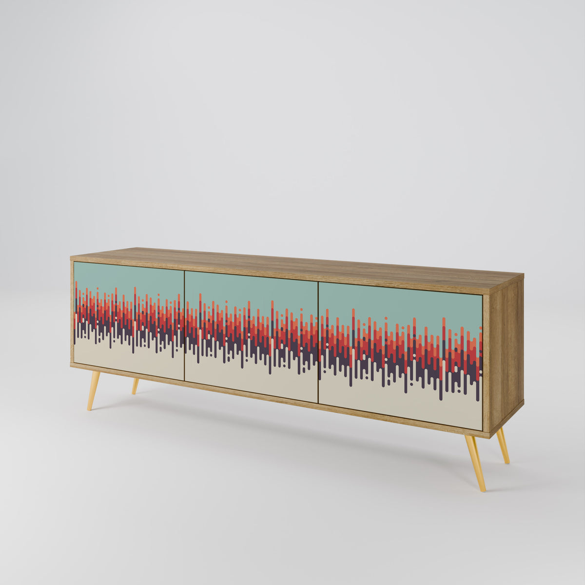 CHROMA CONTOURS Mueble de TV de 3 Puertas