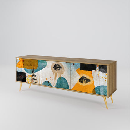 ABSTRACT FACES Mueble de TV de 3 Puertas