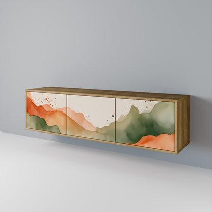 WATERCOLOUR PEAKS Mueble de TV de 3 Puertas