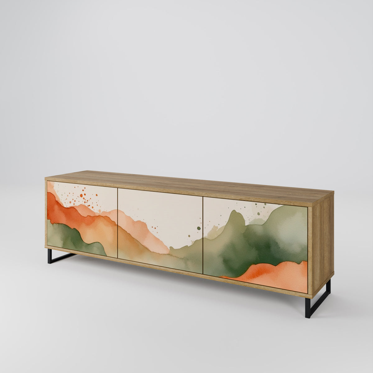 WATERCOLOUR PEAKS Mueble de TV de 3 Puertas