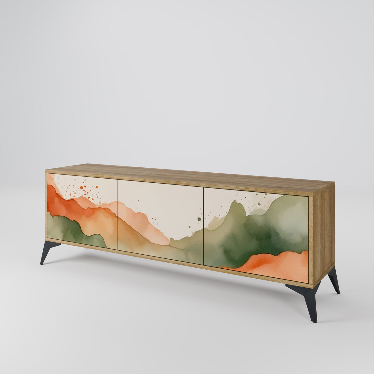 WATERCOLOUR PEAKS Mueble de TV de 3 Puertas