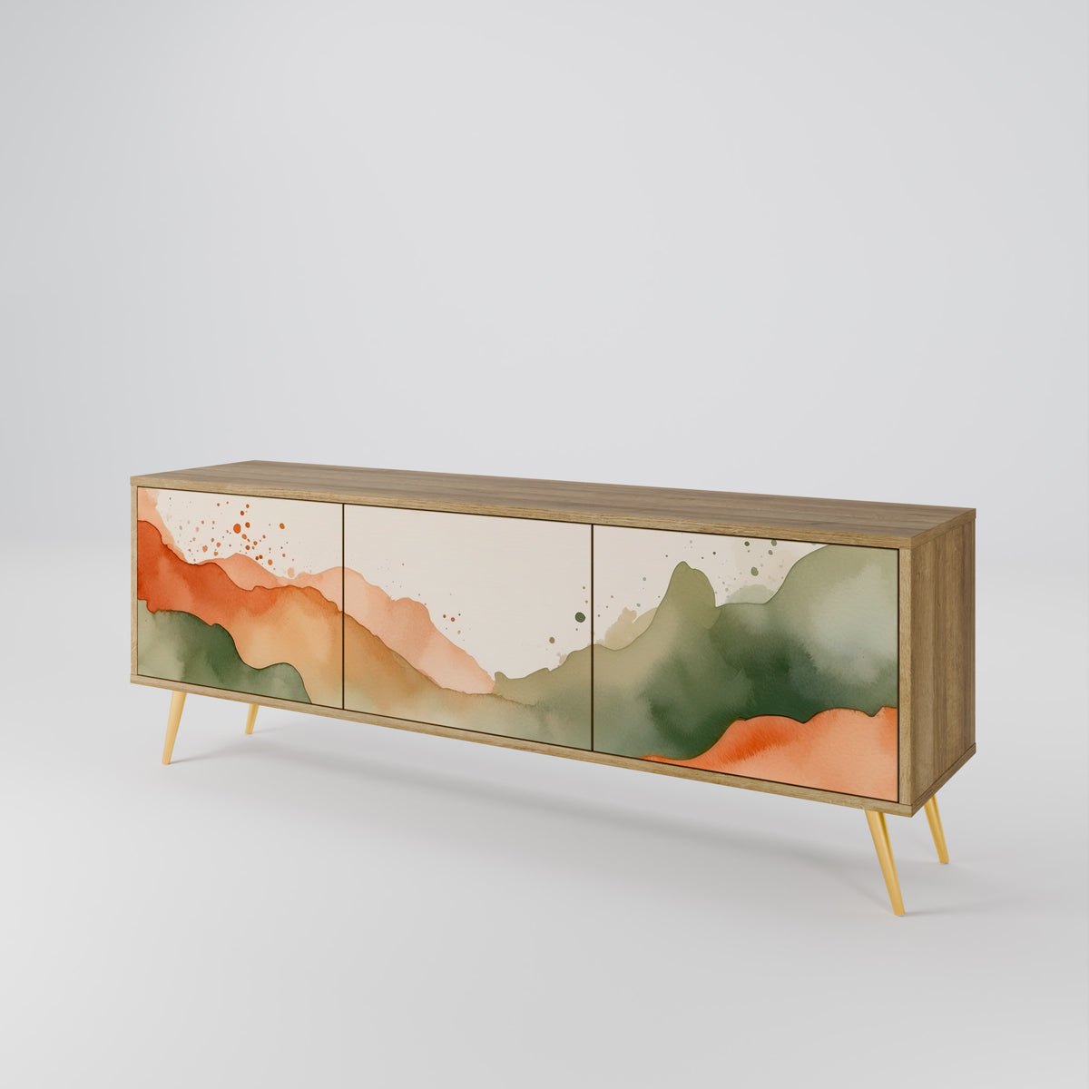 WATERCOLOUR PEAKS Mueble de TV de 3 Puertas