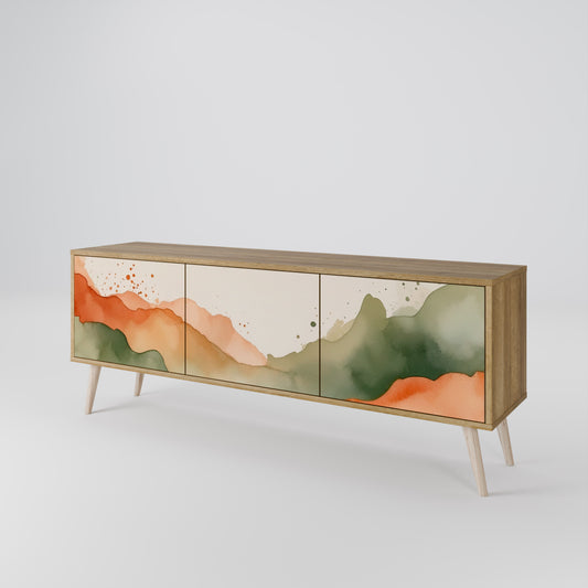 WATERCOLOUR PEAKS Mueble de TV de 3 Puertas