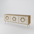 HEXAGONAL SHAPES Mueble de TV de 3 Puertas
