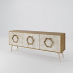 HEXAGONAL SHAPES Mueble de TV de 3 Puertas