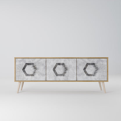 HEXAGONAL FIGURES Mueble de TV de 3 Puertas