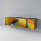 PIERCING SHARPNESS 3-Door TV Stand in Oak Effect