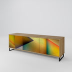 PIERCING SHARPNESS 3-Door TV Stand in Oak Effect