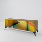 PIERCING SHARPNESS 3-Door TV Stand in Oak Effect