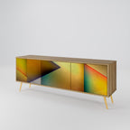 PIERCING SHARPNESS 3-Door TV Stand in Oak Effect