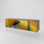 PIERCING SHARPNESS 3-Door TV Stand in Oak Effect