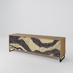 UNIFIED FRAGMENTS 3-Door TV Stand in Oak Effect