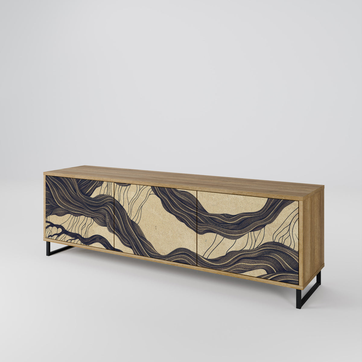 UNIFIED FRAGMENTS Mueble de TV de 3 Puertas
