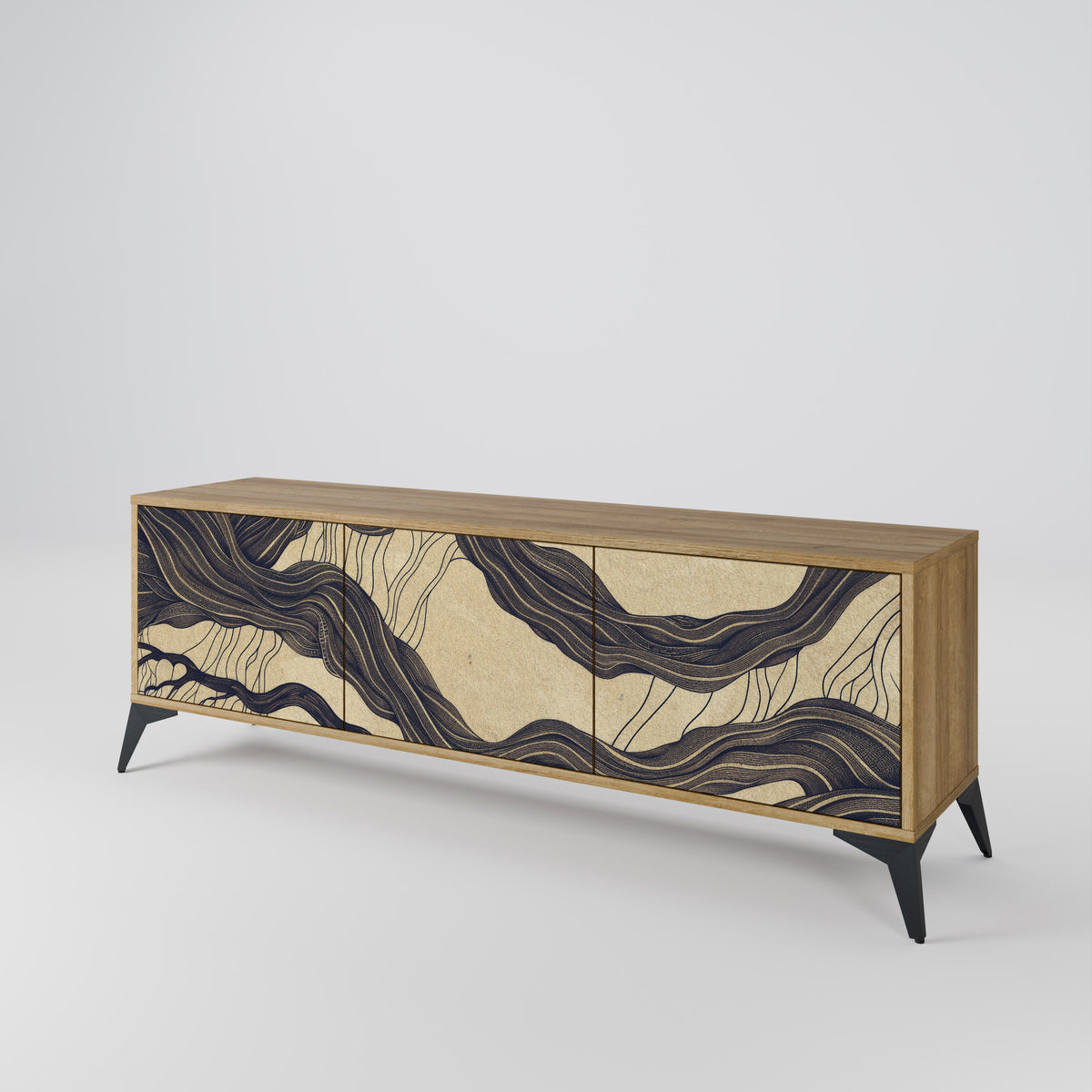 UNIFIED FRAGMENTS Mueble de TV de 3 Puertas
