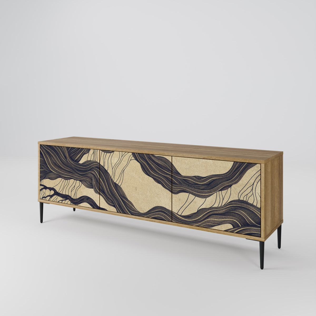 UNIFIED FRAGMENTS Mueble de TV de 3 Puertas