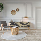 UNIFIED FRAGMENTS 3-Door TV Stand in Oak Effect