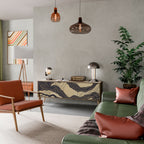 UNIFIED FRAGMENTS 3-Door TV Stand in Oak Effect