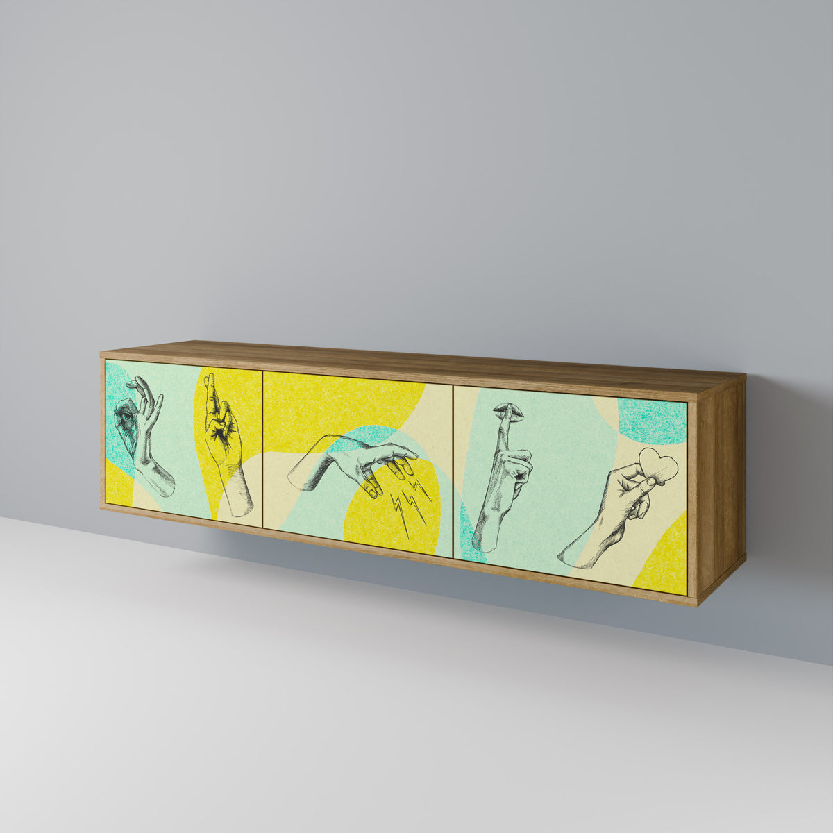 BODY LANGUAGE Mueble de TV de 3 Puertas
