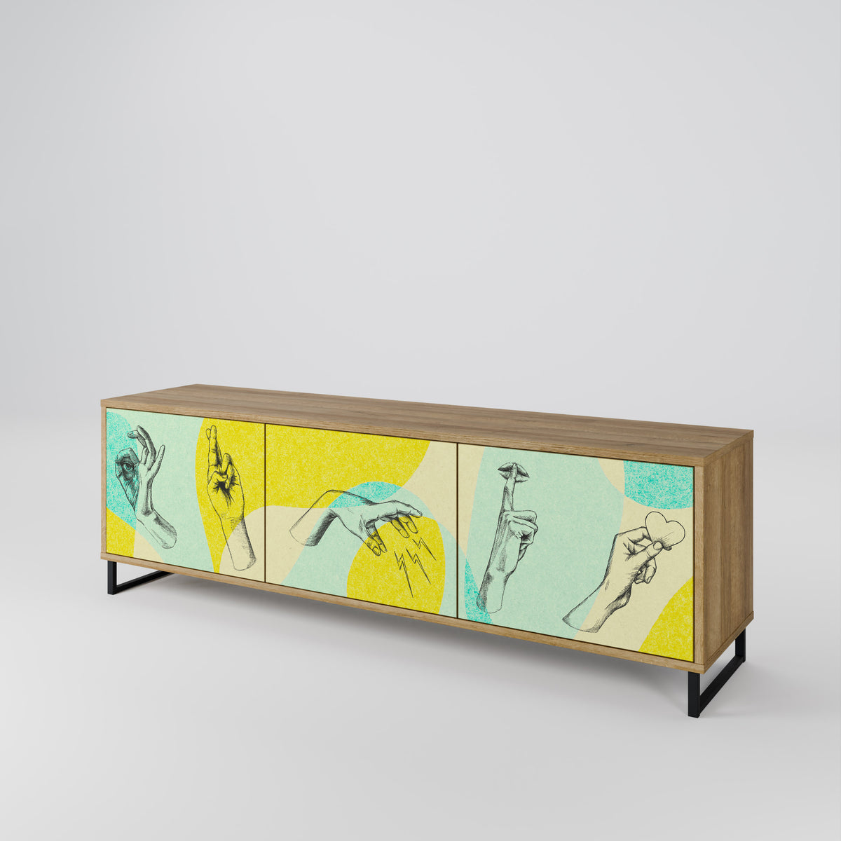 BODY LANGUAGE Mueble de TV de 3 Puertas
