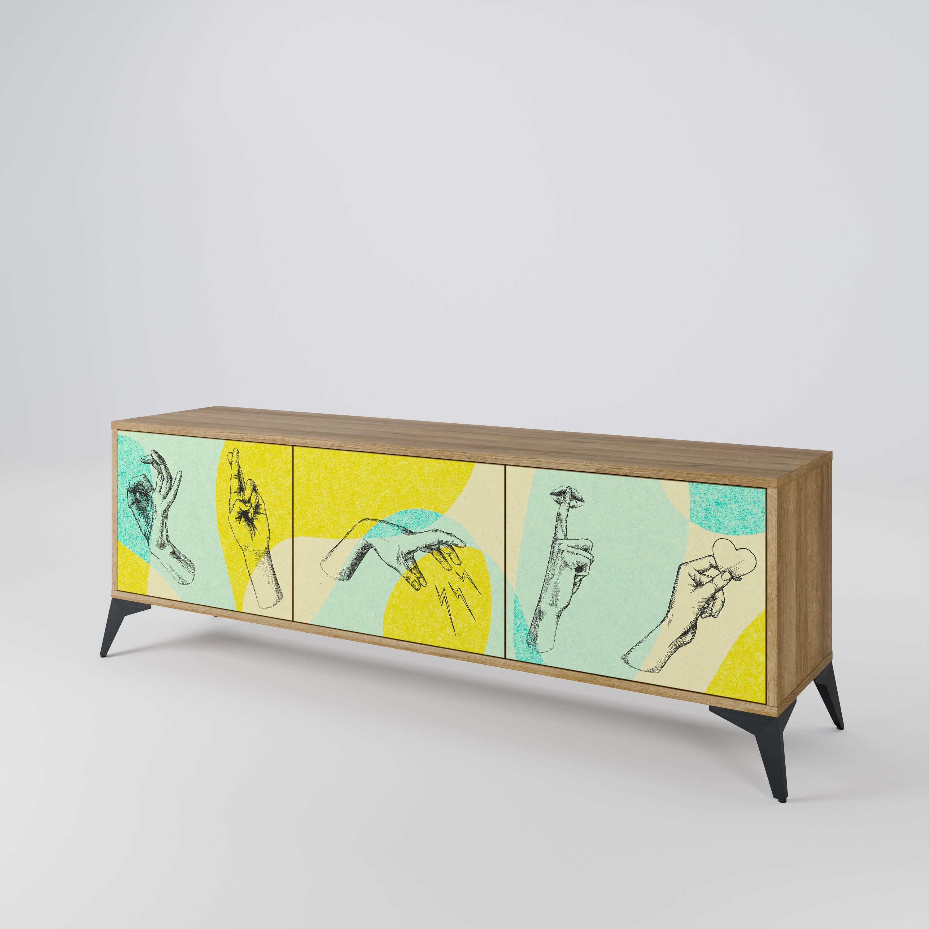 BODY LANGUAGE 3-Door TV Cabinet