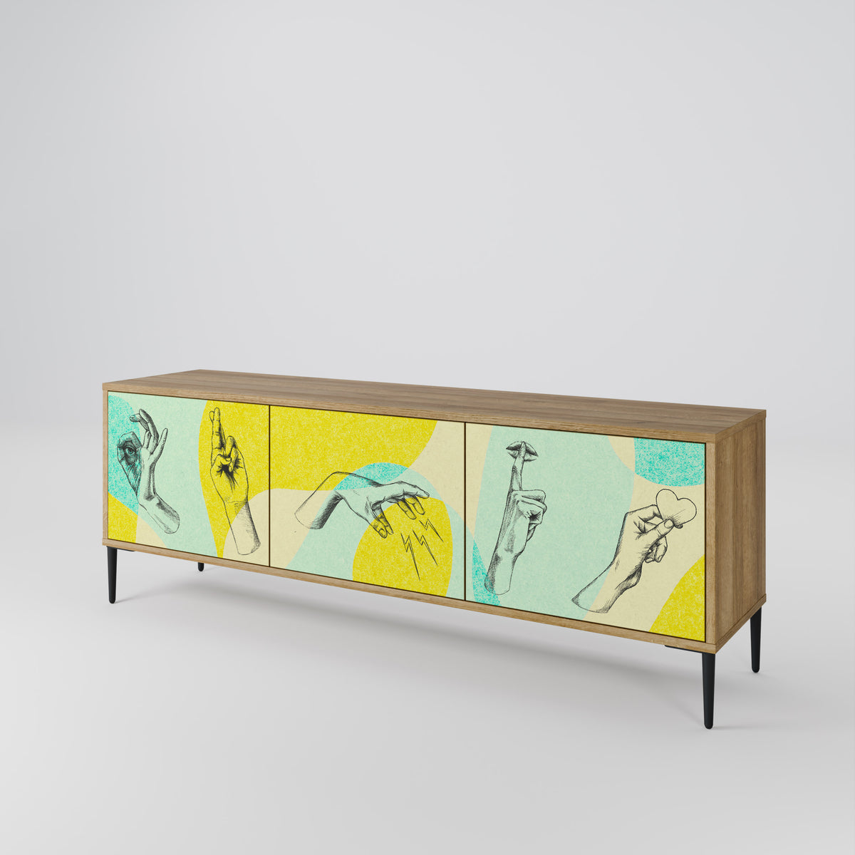 BODY LANGUAGE Mueble de TV de 3 Puertas