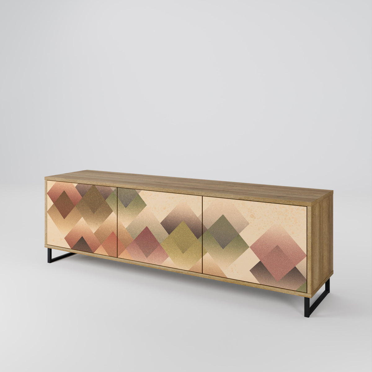 GEOMETRIC FUSION Mueble de TV de 3 Puertas