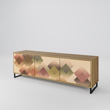 GEOMETRIC FUSION Mueble de TV de 3 Puertas