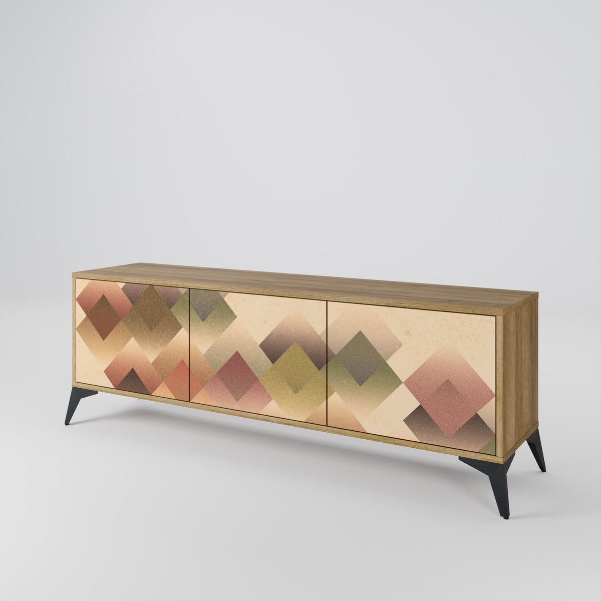 GEOMETRIC FUSION Mueble de TV de 3 Puertas