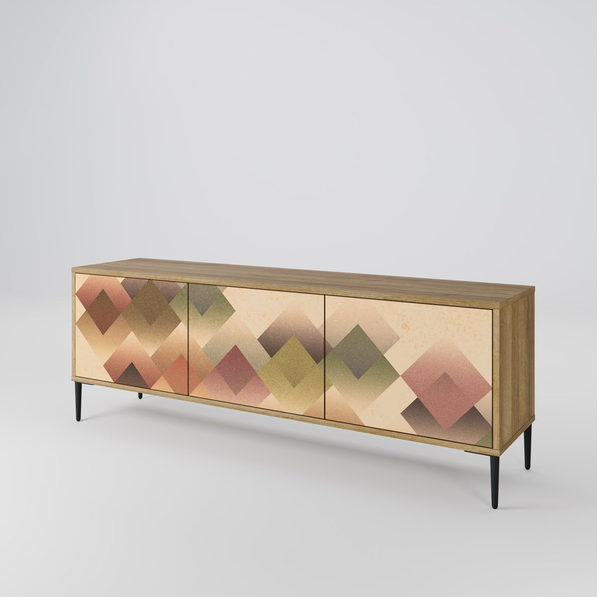 GEOMETRIC FUSION Mueble de TV de 3 Puertas