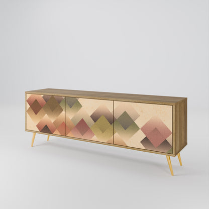 GEOMETRIC FUSION Mueble de TV de 3 Puertas