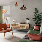 GEOMETRIC FUSION 3-Door TV Stand in Oak Effect