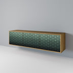 ORNAMENTAL GLIMMER 3-Door TV Stand in Oak Effect