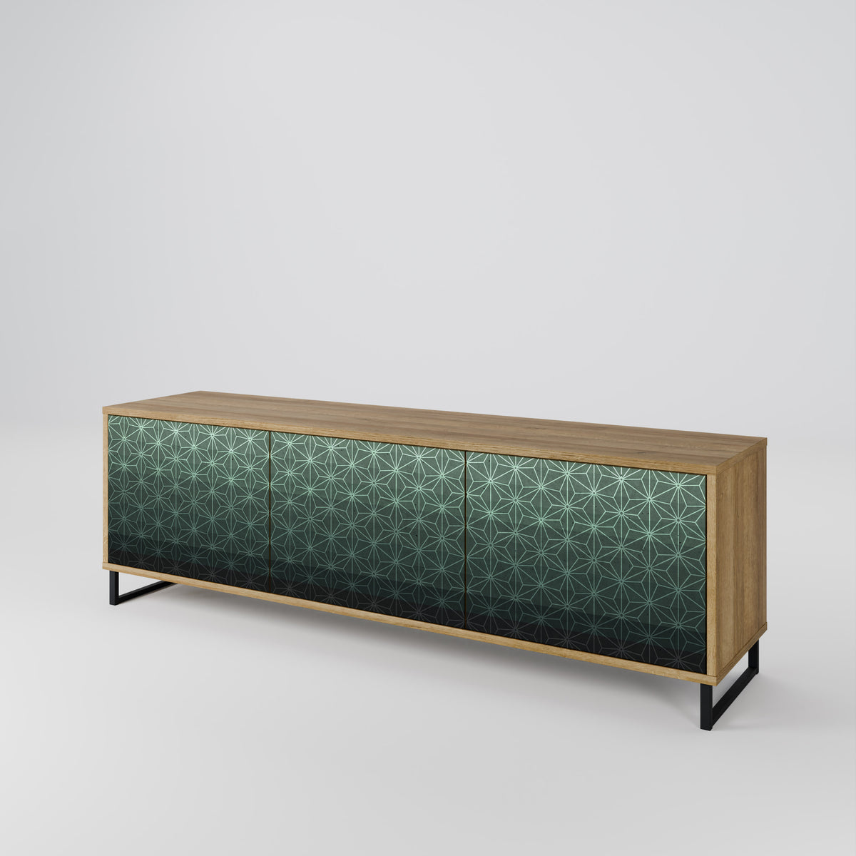 ORNAMENTAL GLIMMER Mueble de TV de 3 Puertas