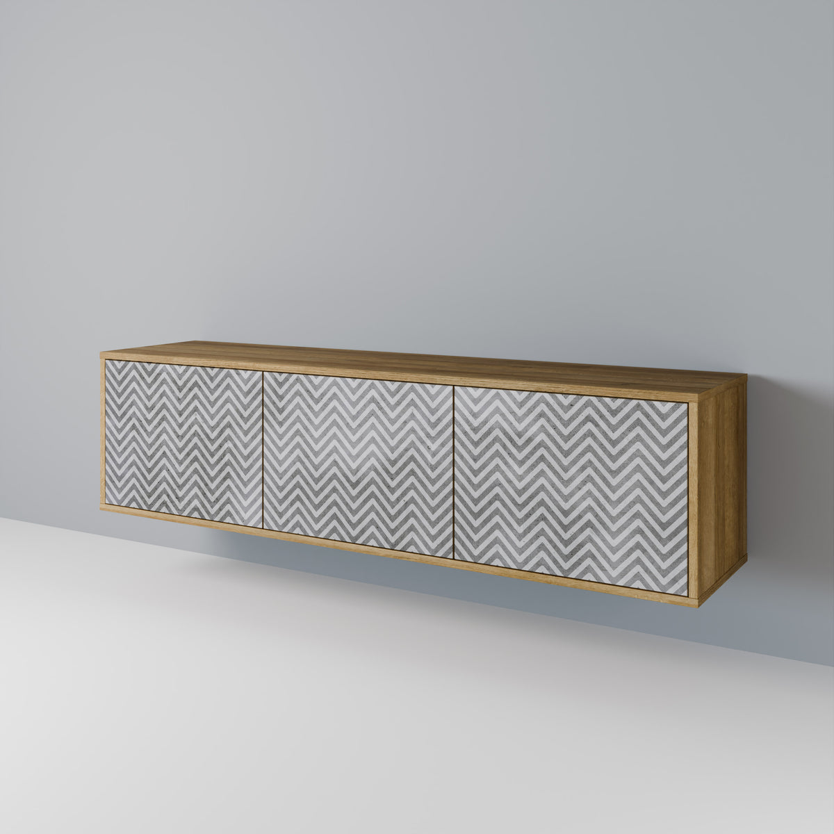 CONCRETE ZIG ZAG Mueble de TV de 3 Puertas