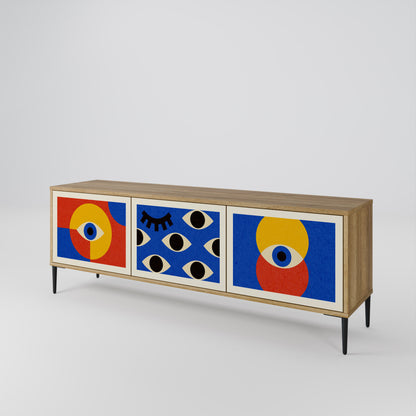 GEOMETRIC EYES Mueble de TV de 3 Puertas