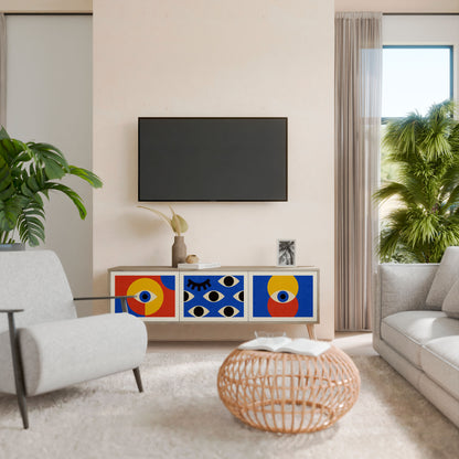 GEOMETRIC EYES Mueble de TV de 3 Puertas