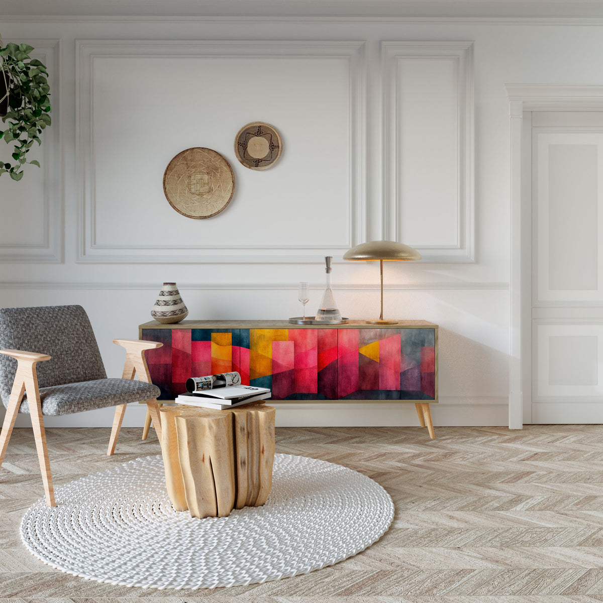 COLORFUL SOUNDS Mueble de TV de 3 Puertas