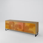 STRENGTHENING RELATION 3-Door TV Stand in Oak Effect