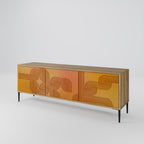 STRENGTHENING RELATION 3-Door TV Stand in Oak Effect